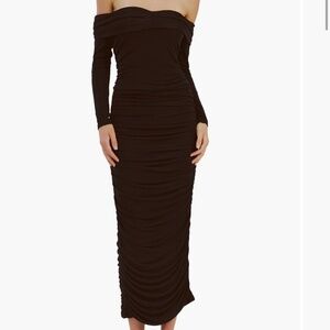 Bardot Arkie Off the Shoulder Knit midi Dress